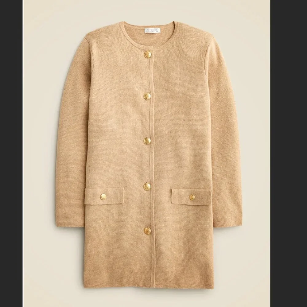 NWT JCREW Long Giselle sweater blazer